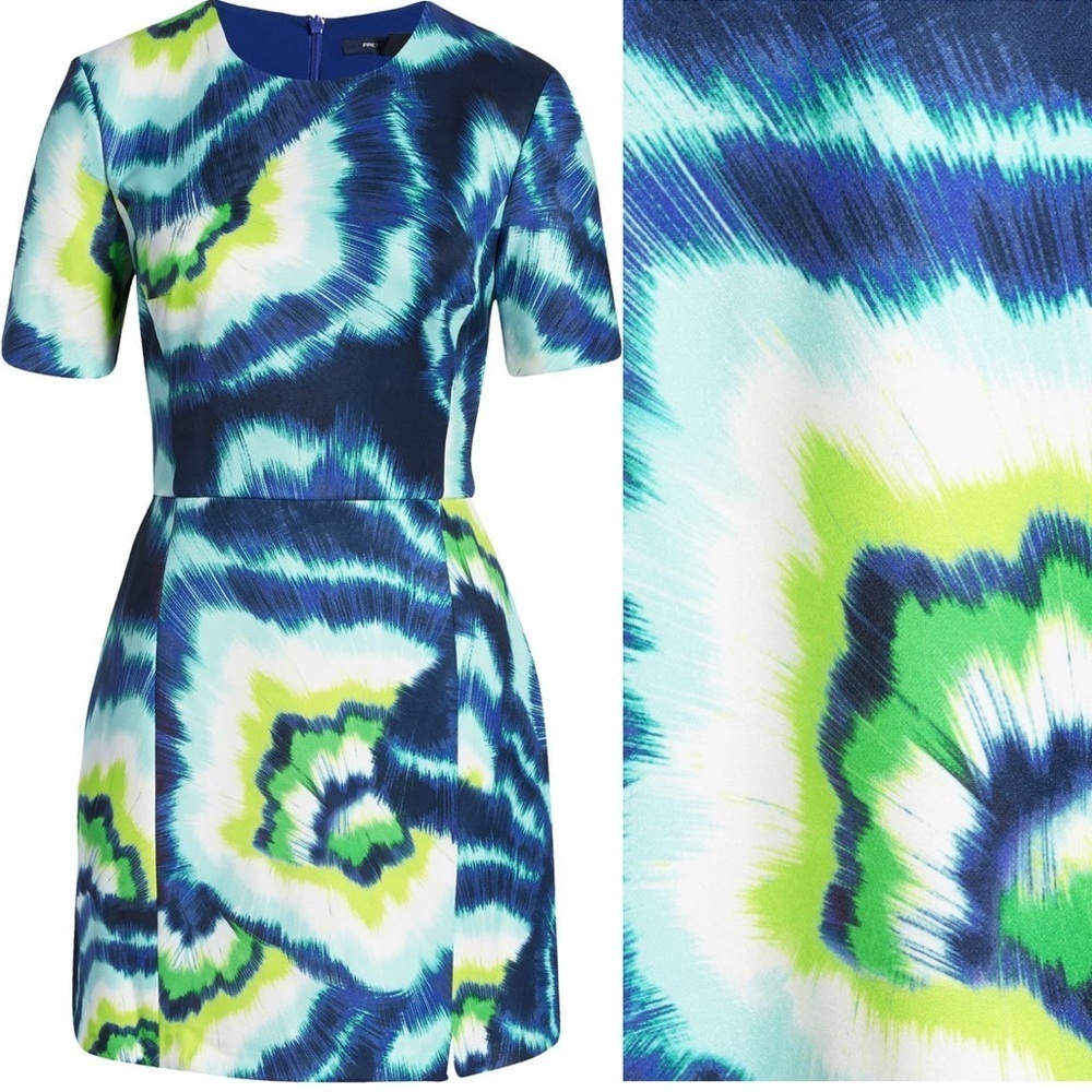 French Connection Annisa Whisper Print Mini Dress - Picture 14 of 14